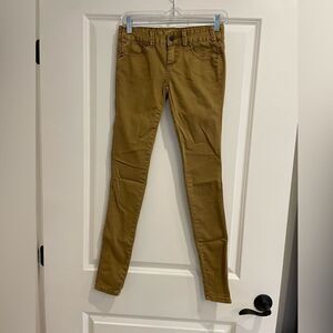 EUC Women’s Free People Khaki Denim skinny Jeans Sz. 24